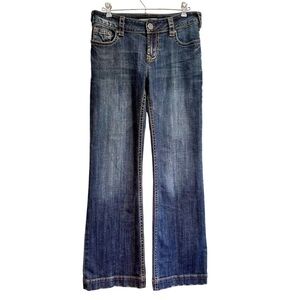Stetson City Trouser medium wash cowgirl bootcut jeans, size 8 Regular